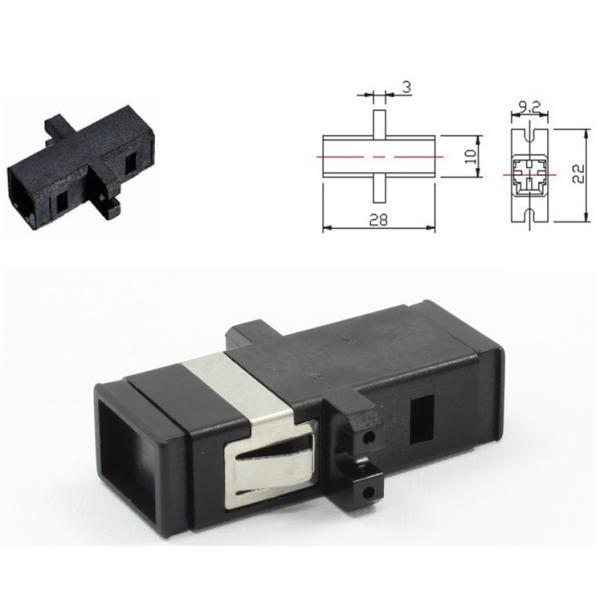 MTRJ SM MM Fiber Optic Cable Adapter Black Color SC Footprint ABS Material