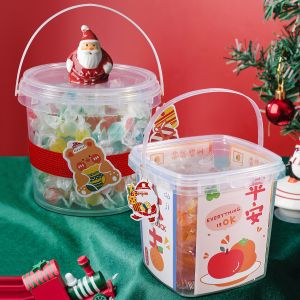 280ml 300ml 500ml 750ml 1L 1.5L 2.5L 4L Plastic Food Storage Pail Christmas