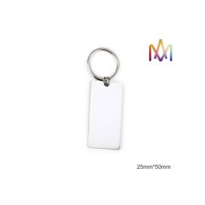 4mm Thickness Free Engraving SS304 Custom Shaped Keychains