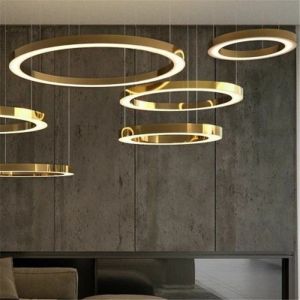 Customized LED chandelier light OEM ODM ring drop lamp circle Chandelier Mahlu