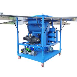 Double-Stage Vacuum Dielectric Oil Filtration Machine with Gas Spring Support