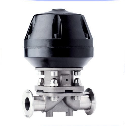 Industrial Manual Hygienic Diaphragm Valve , Double Union Actuator Diaphragm