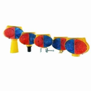 ROADSAFE JSD11 Dual-Color Red/Blue Flashing LED Solar Traffic Warning Lamp –