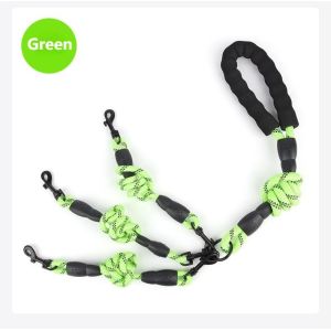 Dog leash multifunctional one-to-three dog leash reflective pet leash