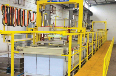 The automatic production line of piston ring, oxidation phosphating (Mexico