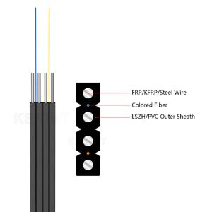 KEXINT FTTH Fiber Optical Drop Cable GJSPXH Symmetrical Parallel Butterfly Cable