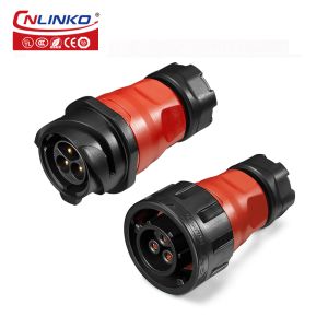 Cnlinko YM 24 3 Pin Plastic Circular Single Hole Waterproof Aviation Plug