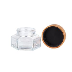 100g 38mm Empty Cosmetic Containers Cream Jar 50ml Bamboo Lid