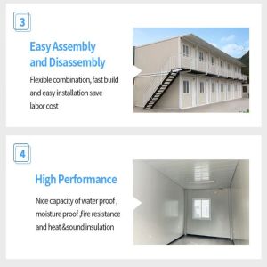 Moveable 40FT Container House with Galvanized Steel Frame and Wall 75mm Sandwich