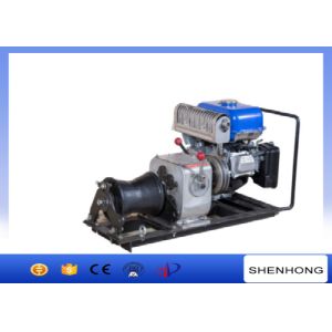 10KN YAMAHA Engine Cable Pulling Tools Belt Driven / Cable Powered Winch