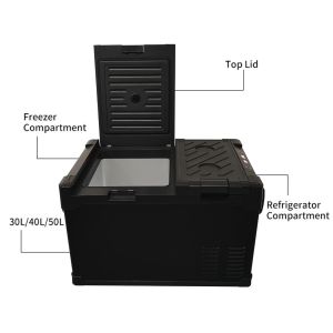 Tesla Car Fridge 55ND Space Saving Design 12v Mini Refrigerator Freezer with