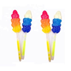 Beautiful Light Up Candy Leaf Shape Lollipop Lighting Stick Hard Candy