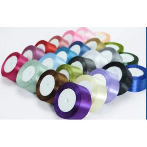 Garment Accessory Custom Printed Satin Ribbon 100% Polyester Material