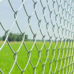 Low Price Low Carbon Steel Knitted Wire Mesh Chain Link Fence PVC Coated Garden