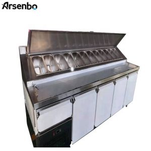 Multiscene Pizza Refrigerated Counter Fridge SS304 Wear Resistant