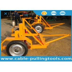 Cheap Heavy Duty 8 Ton Cable Reel Carrier , Cable Drum Trailer With Axis bar for sale