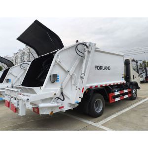 Cheap Price 4x2 8CBM Compactor Garbage Truck With Sidecar Hitch Bucket for City