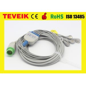 Medical Reusable Biolight 5 leadwire Round 12pin 5Leads ECG Cable For Patient