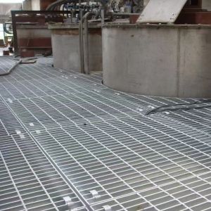 Machine Pressure Welded Flat Steel Grating Bar Mesh Smooth