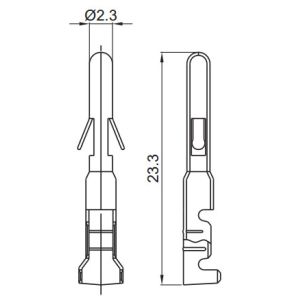 Crimping Type Stamping Auto Wire Terminal Connectors Male In loose Type