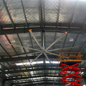 Low Noise Air Cooling Ceiling Fan , HVLS Large Industrial Factory Ceiling Fans