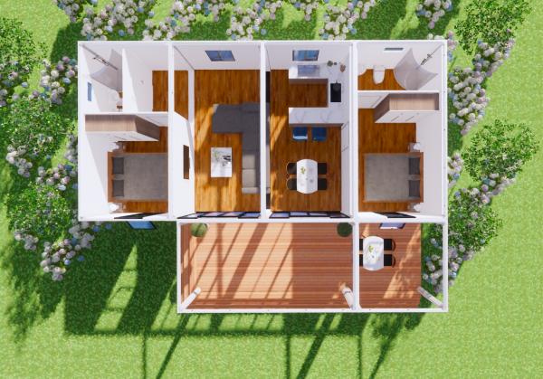 Boxspace Modular Prefab Container Home Prefabricated 2 Bedroom Container Home