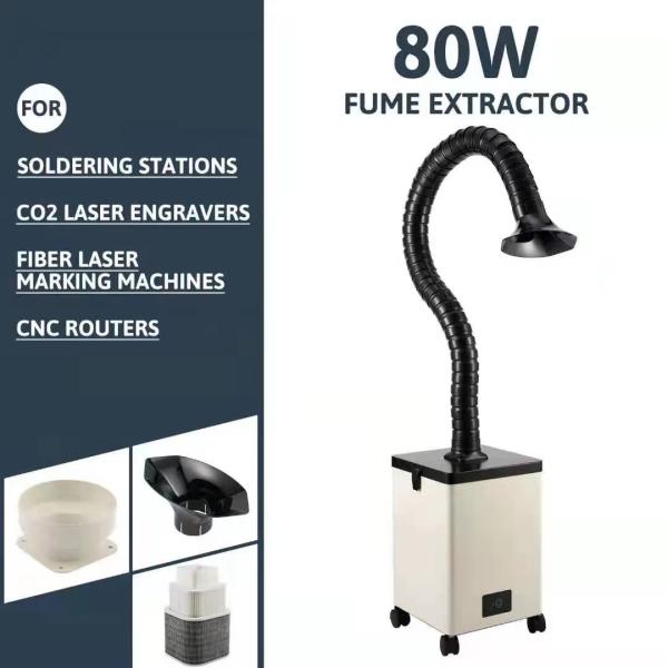 Auto Frequency Conversion 70 W Nail Salon Fume Extractor 195 M3/H