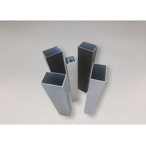 Cheap Alloy 6061 T4 T5 T6 Square Section Aluminium Tube 8 - 10um Film Thickness for sale