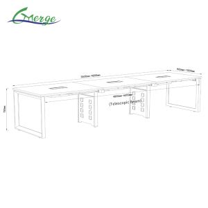 Rectangular Industrial Design Style Office Conference Table for Professional