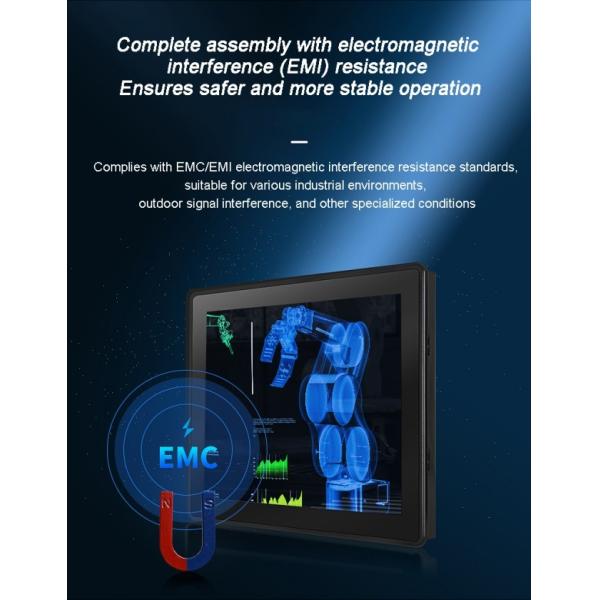 24 Inch Electronic Display Board for Production Workshops Industrial Linux/win10 11 All in One Embedded/wall-mounted Aluminum Alloy Touch Panel Pc
