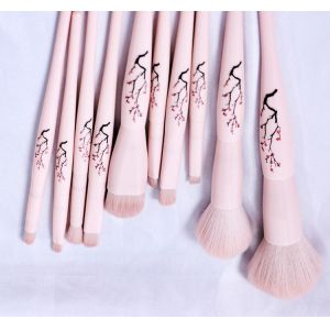 Bamboo Handle Face Makeup Brush 11 Pieces Special Color And Premium Material