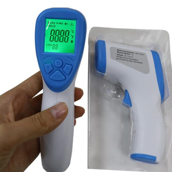 Quality Non-contact forehead infrared thermometer gun with LED digtal display Celsius and fahrenheit double temperature scale wholesale