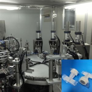 High Efficiency Medical Product Assembly Machine with 98% Operation Rate and 2500-8000pph Production Speed for IV Soft Bag Caps and Ports