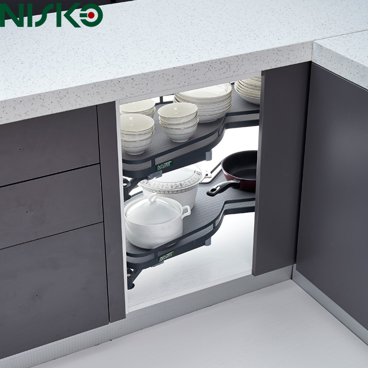 Swing Kitchen Magic Corner Cabinet Basket Pull Out Soft Close