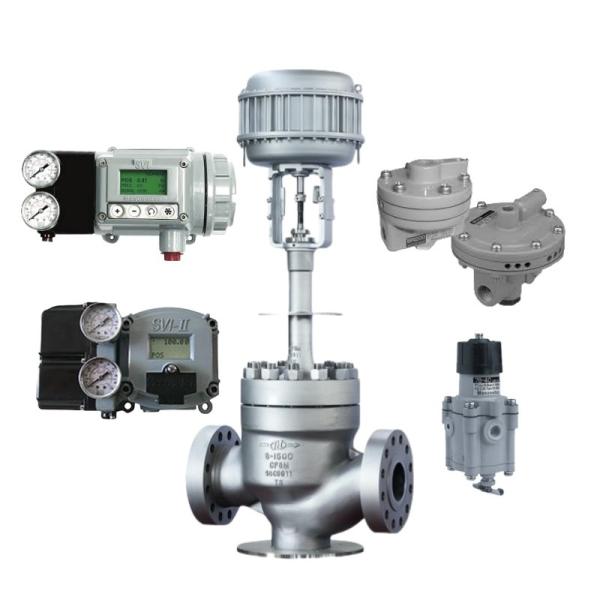 Straight Angle Type Top Guide Valve with Masoneilan SVI2 Valve Positioner and 78