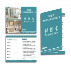 China ODM Quality Assurance Card CMYK Pantone Color Customized Shape on sale