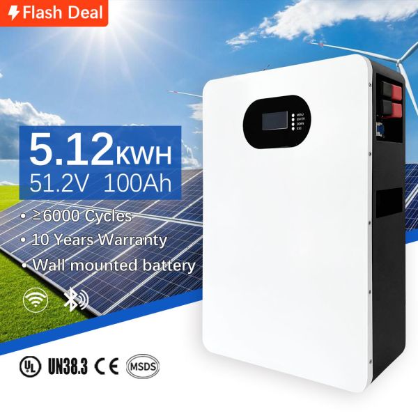 51.2 5kWh Solar Power Wall Battery Home Energy Storage Systems Solar Powered