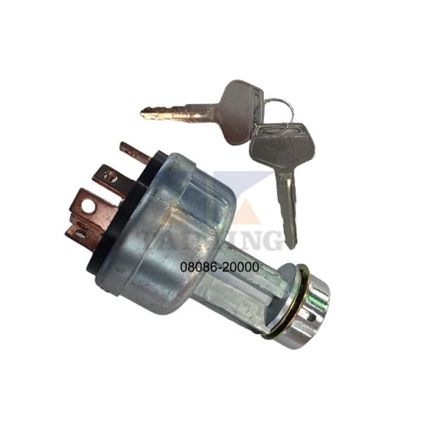 Quality Excavator 08086-20000 Ignition Switch Starter With 2 Keys For PC200-5 PC200-6 PC200-3 PC220 PC210 PC200-1 PC200-2 wholesale
