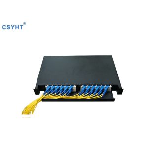 Plastic Angled Adapter 19 Rack Mount Fiber Patch Panel For FTTH FTTB FTTX