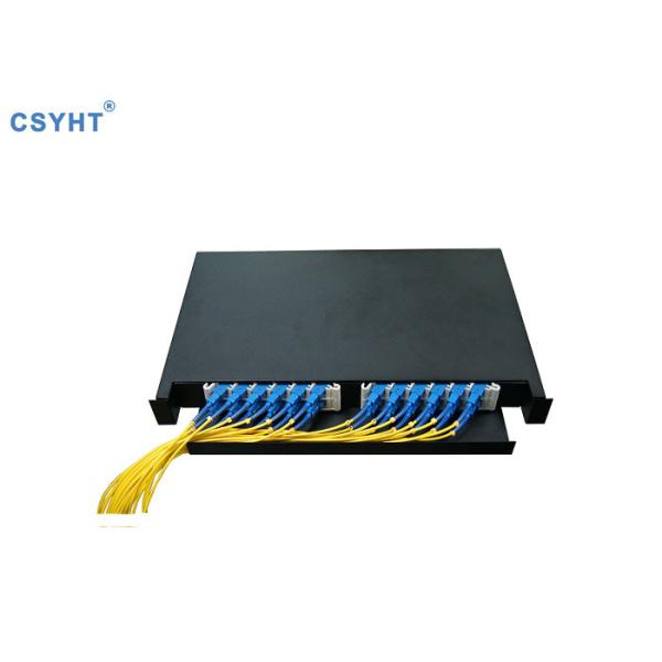 Plastic Angled Adapter 19 Rack Mount Fiber Patch Panel For FTTH FTTB FTTX