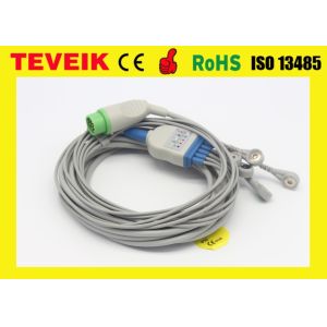 China Bionet One piece 3 leads patient monitor accessories with snap , AHA 1K ohm round 12pin on sale