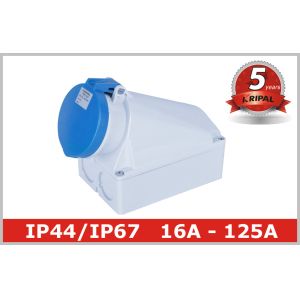 Wall Mounted Electrical Industrial Power Socket 16A 32A 63A 125A