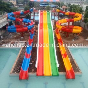 ISO9001 Outdoor Playground Amusement Park Fiberglass Pool Water Slide