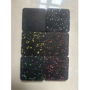 Sample Free Color Fleck Rubber Gym Equipment Mats 1mx1m 50cmx50cm 15-50mm for