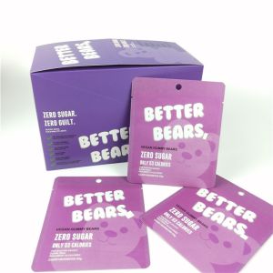 China 350g Paper Gummy Cbd Cardboard Packaging Box cmyk embossment on sale