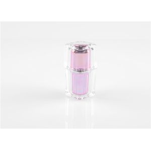 Empty Plastic Cosmetic Cream Jars ISO9001 Hot Stamping OEM With Screw Cap