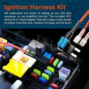 7 Inch LED Headlights Round High Low Sealed Beam HALO DRL Turn Signal Replacemen