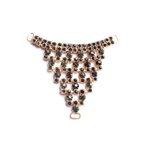 Crystal  T Type Replacement Belt Buckle 8.7cm*7 Cm Size For Shoe