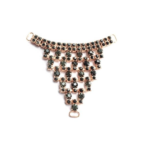 Quality Crystal  T Type Replacement Belt Buckle 8.7cm*7 Cm Size For Shoe wholesale