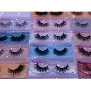 Long Thick 35mm Natural Mink Eyelashes With Extension Tweezers